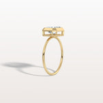 2CT Solitaire Bezel Set Lab Diamond Engagement Ring In 14K Solid Gold/Platinum - Rings