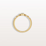 Beaded Oval Cut Lab Diamond Ring In 14K Solid Gold/Platinum - Rings