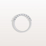 Round Cut Lab Diamond Half Eternity Band In 14K Solid Gold/Platinum - Rings