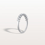 Round Cut Lab Diamond Half Eternity Band In 14K Solid Gold/Platinum - Rings