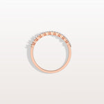 Round Cut Lab Diamond Half Eternity Band In 14K Solid Gold/Platinum - Rings