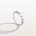 Round Cut Lab Diamond Half Eternity Band In 14K Solid Gold/Platinum - Rings