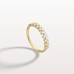 Round Cut Lab Diamond Half Eternity Band In 14K Solid Gold/Platinum - Rings