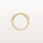 Round Cut Lab Diamond Half Eternity Band In 14K Solid Gold/Platinum - Rings