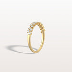 Round Cut Lab Diamond Half Eternity Band In 14K Solid Gold/Platinum - Rings