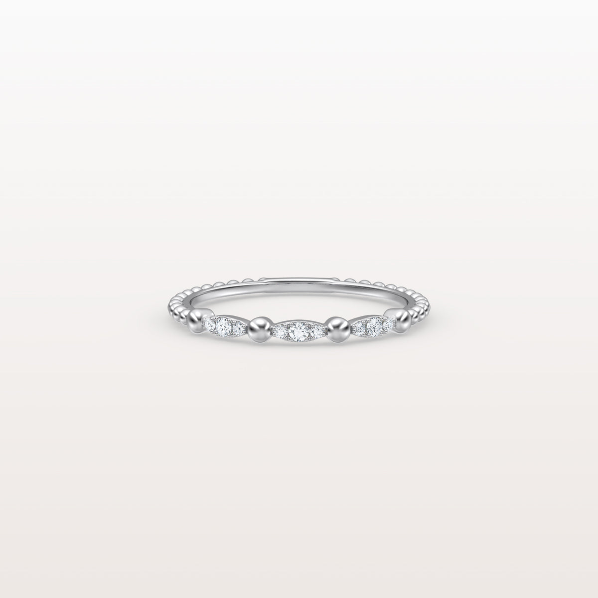 Lab Diamond Milgrain Stackable Anniversary Ring - Rings