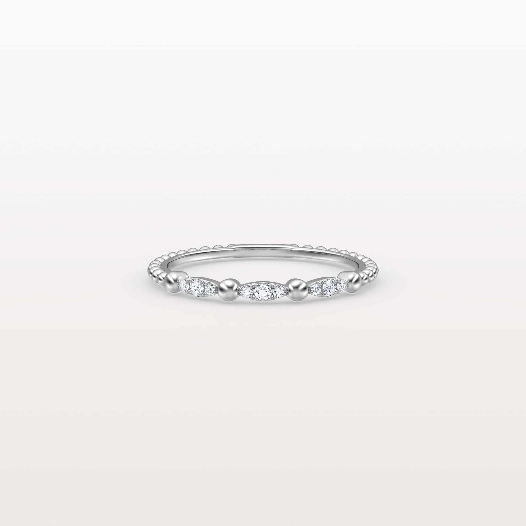 Lab Diamond Milgrain Stackable Anniversary Ring - Rings