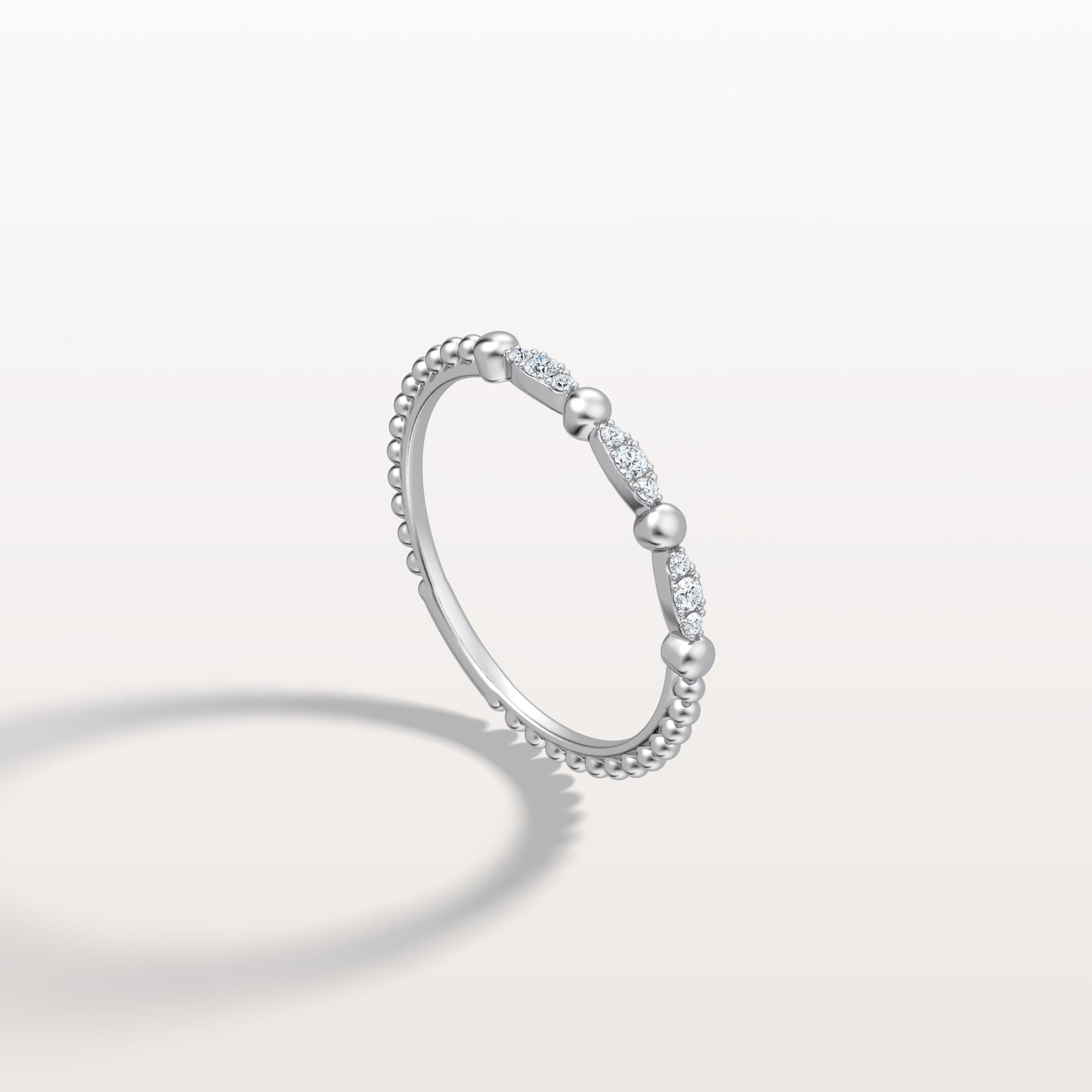Lab Diamond Milgrain Stackable Anniversary Ring - Rings