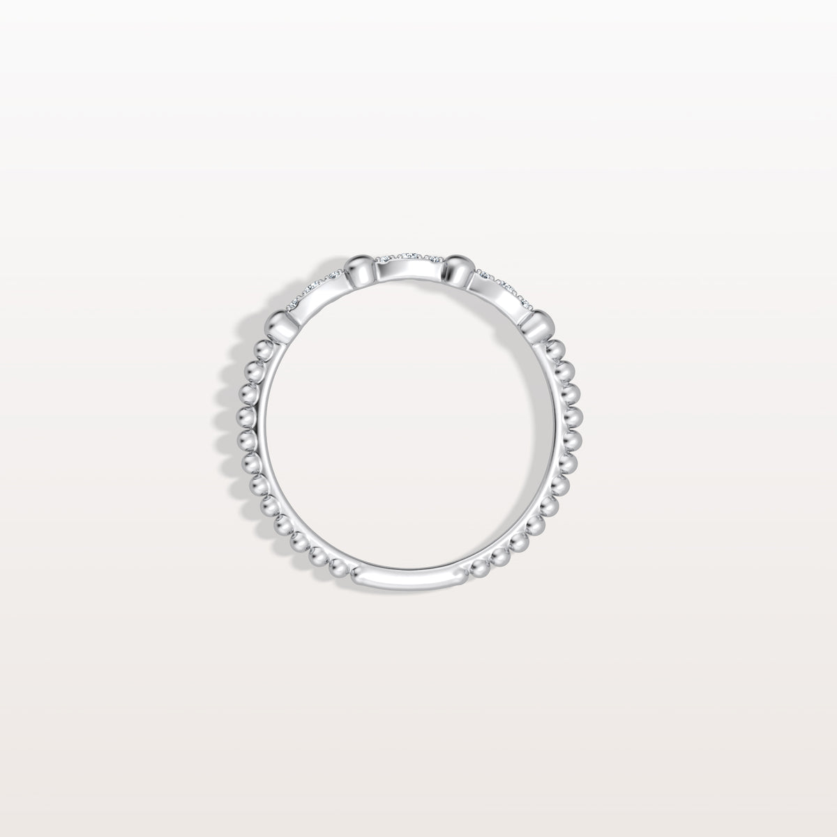 Lab Diamond Milgrain Stackable Anniversary Ring - Rings