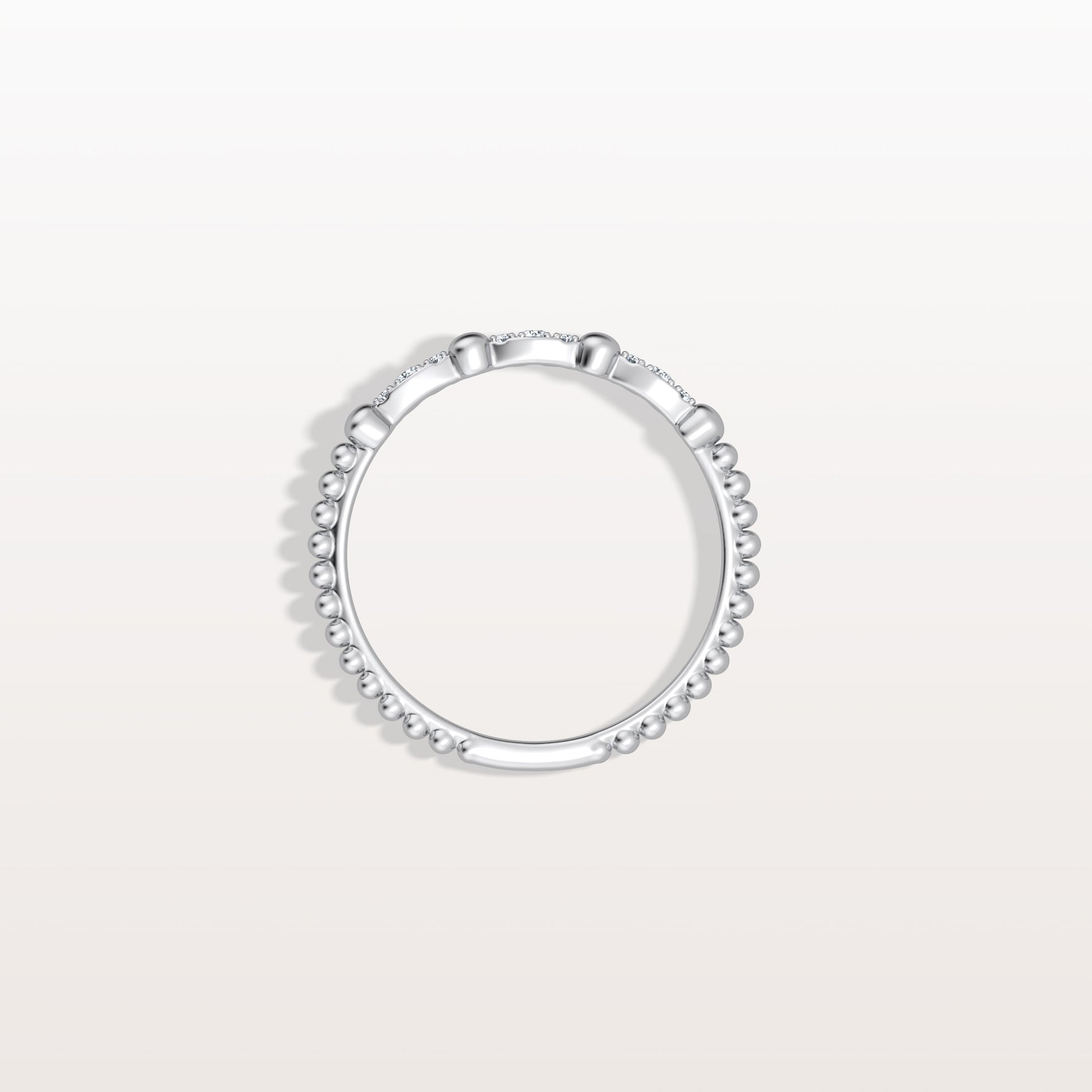 Lab Diamond Milgrain Stackable Anniversary Ring - Rings