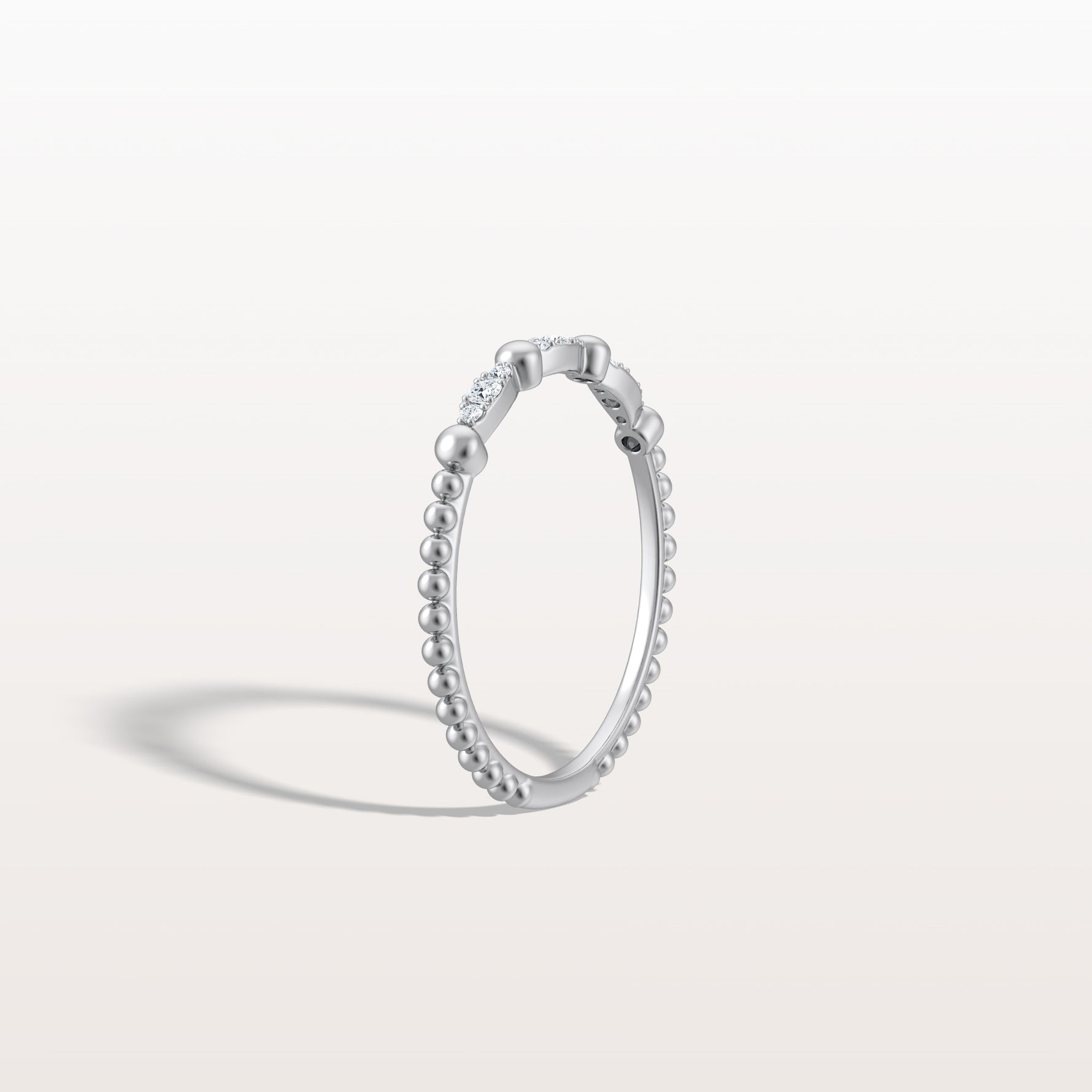 Lab Diamond Milgrain Stackable Anniversary Ring - Rings
