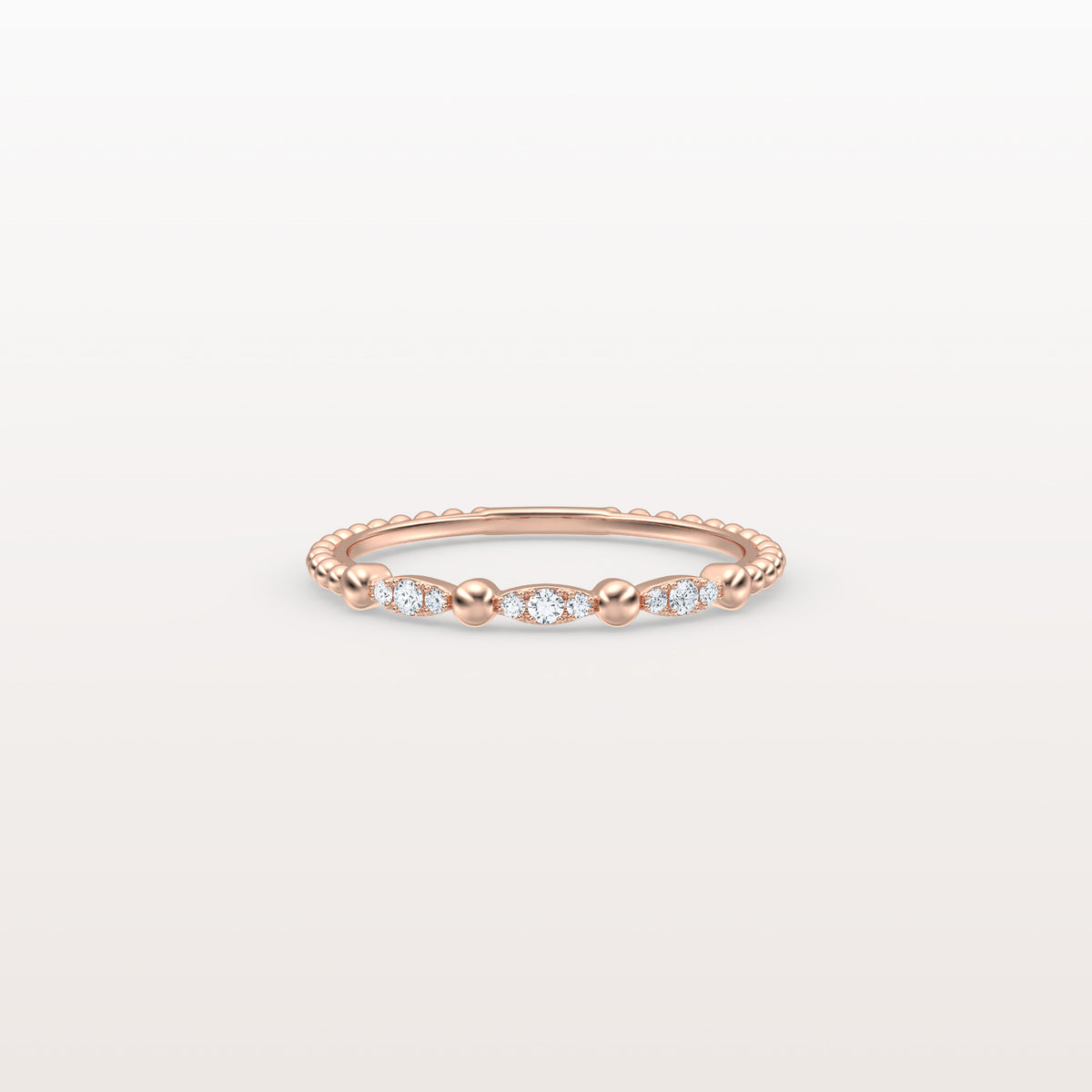 Lab Diamond Milgrain Stackable Anniversary Ring - Rings