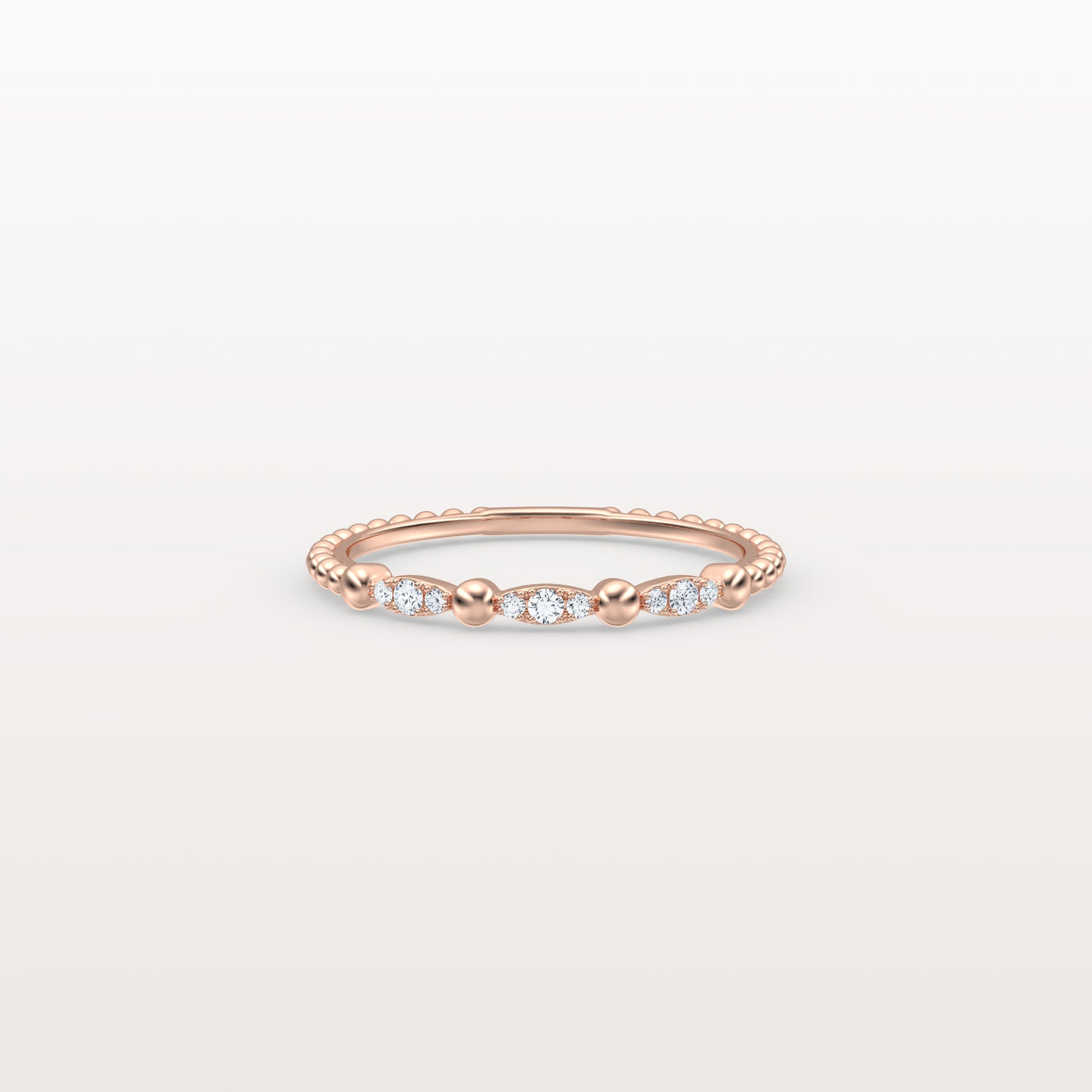 Lab Diamond Milgrain Stackable Anniversary Ring - Rings