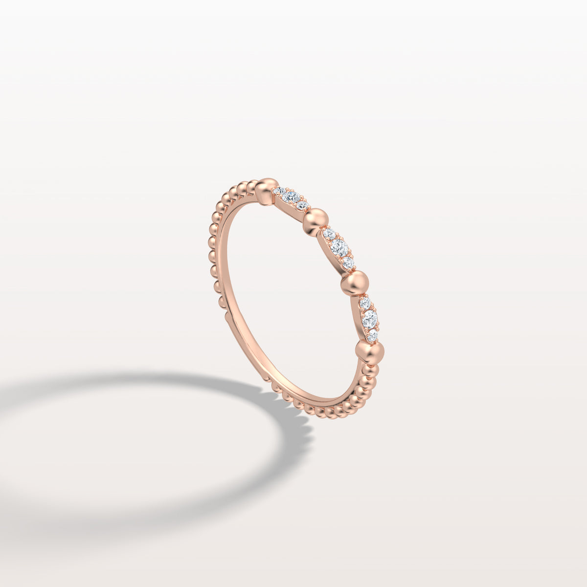 Lab Diamond Milgrain Stackable Anniversary Ring - Rings