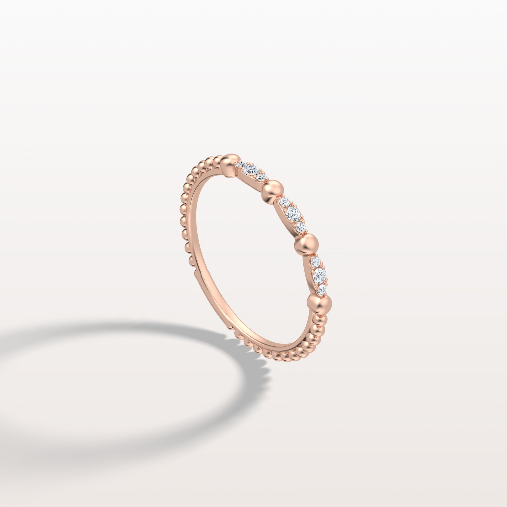 Lab Diamond Milgrain Stackable Anniversary Ring - Rings