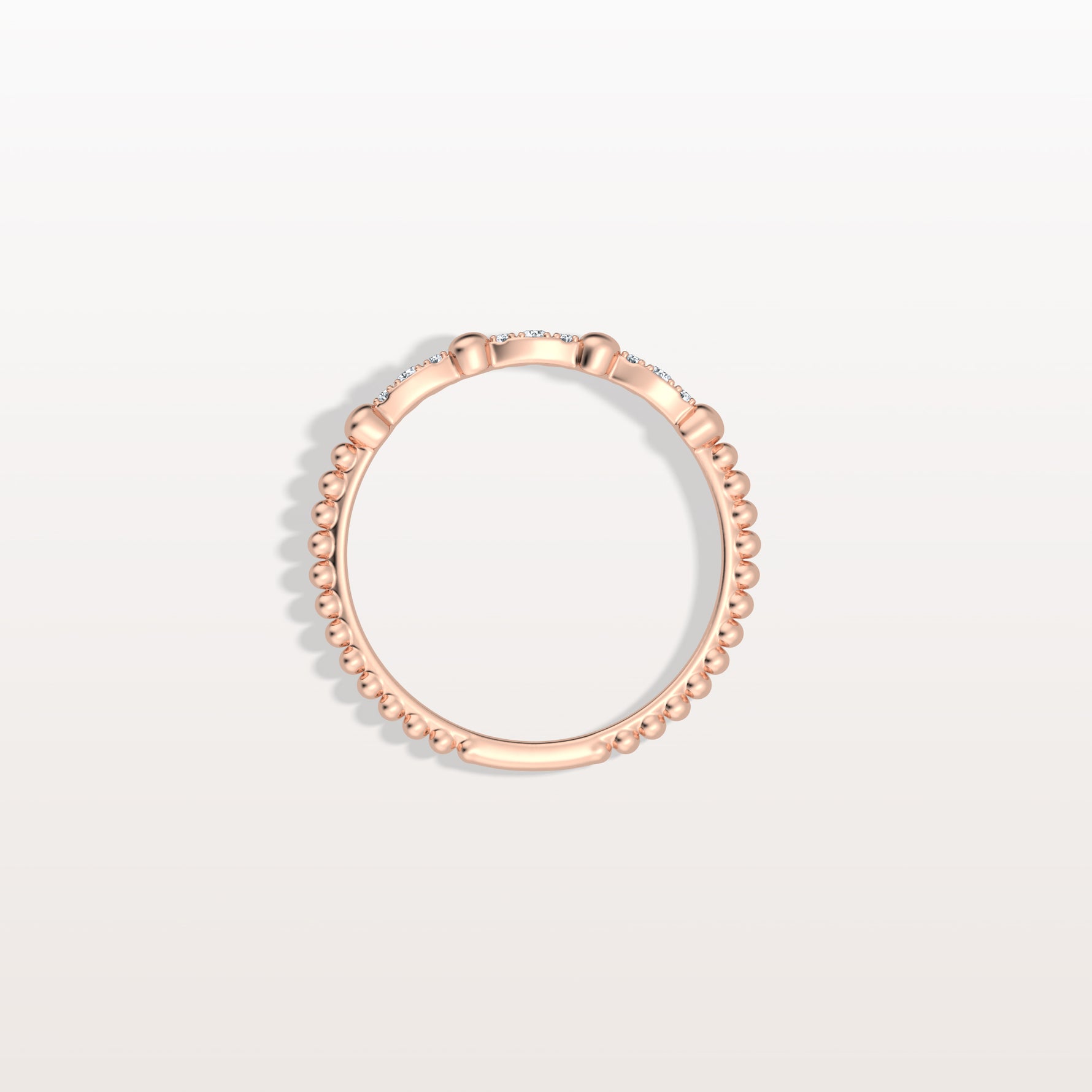 Lab Diamond Milgrain Stackable Anniversary Ring - Rings