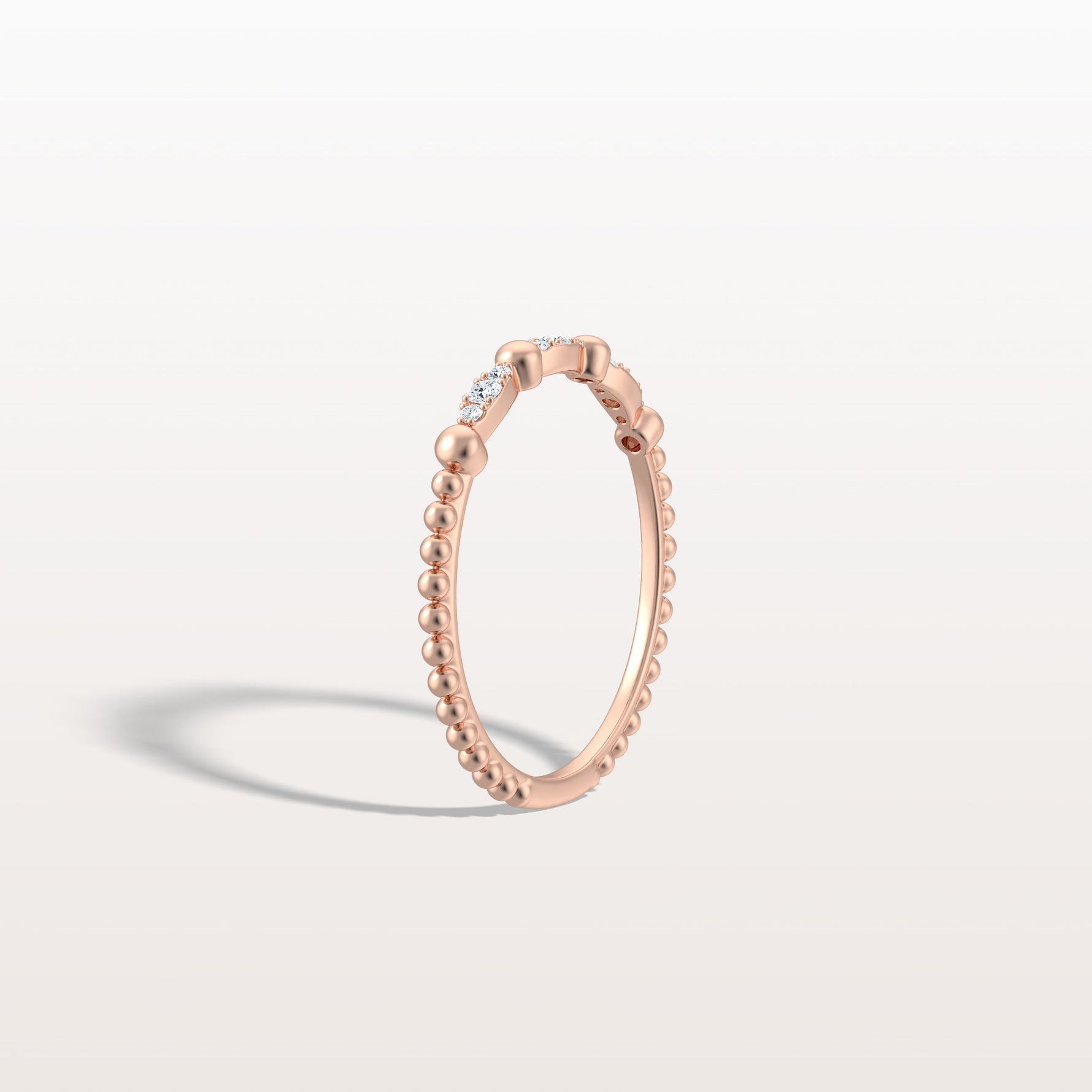 Lab Diamond Milgrain Stackable Anniversary Ring - Rings
