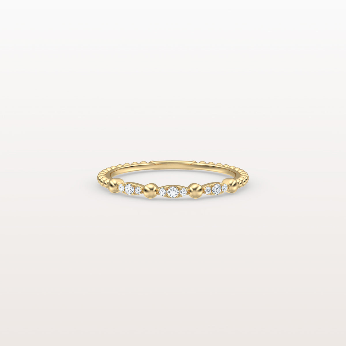 Lab Diamond Milgrain Stackable Anniversary Ring - Rings
