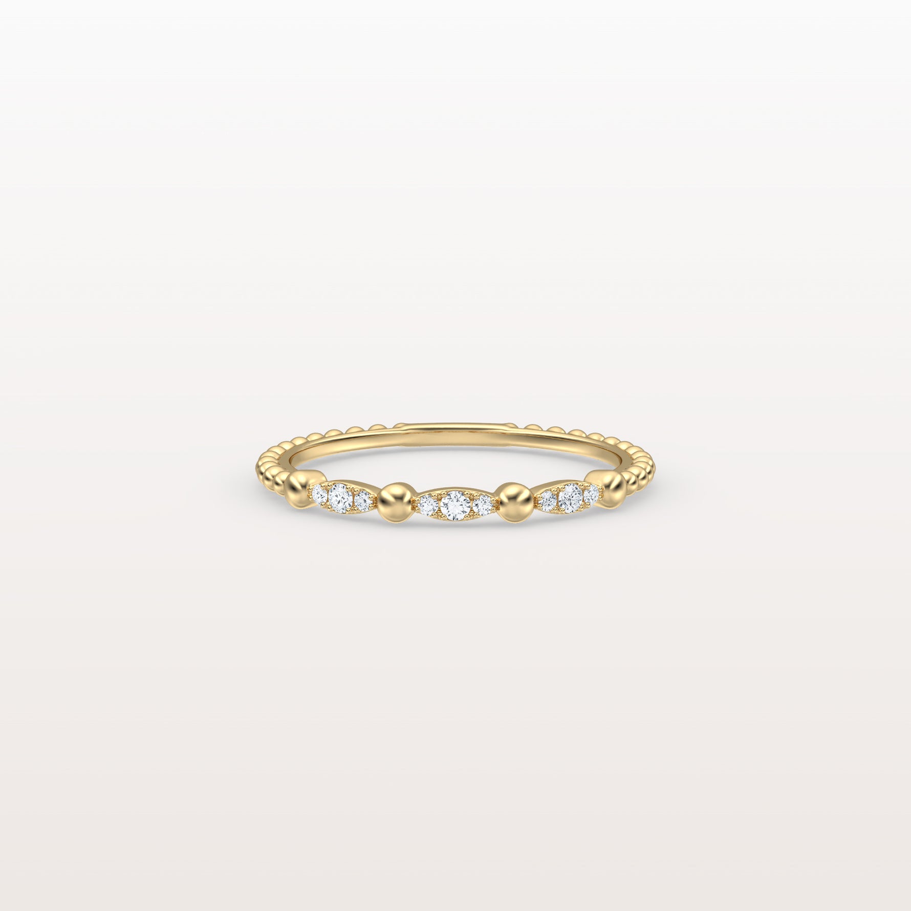 Lab Diamond Milgrain Stackable Anniversary Ring - Rings