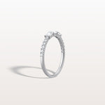 Baguette And Round Lab Diamond Half Eternity Band - Rings