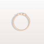 Baguette And Round Lab Diamond Half Eternity Band - Rings