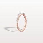 Baguette And Round Lab Diamond Half Eternity Band - Rings