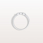 Baguette And Round Lab Diamond Half Eternity Band - Rings