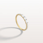 Baguette And Round Lab Diamond Half Eternity Band - Rings