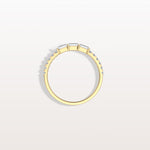 Baguette And Round Lab Diamond Half Eternity Band - Rings