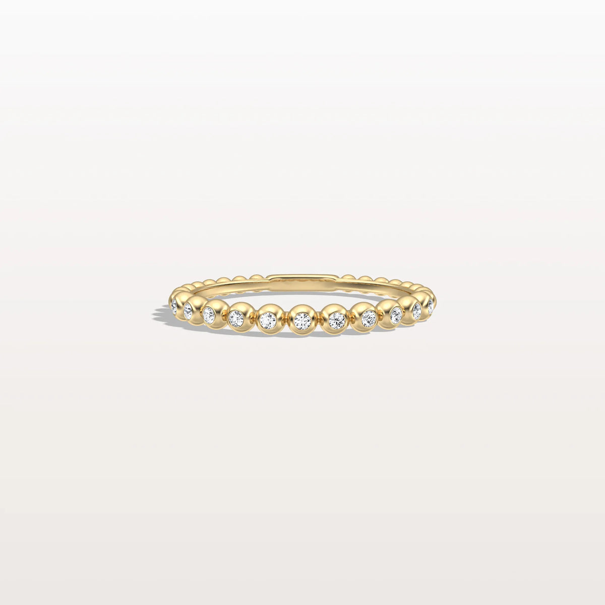 Half Eternity Lab Grown Diamond Ring In 14K Solid Gold/Platinum - Rings