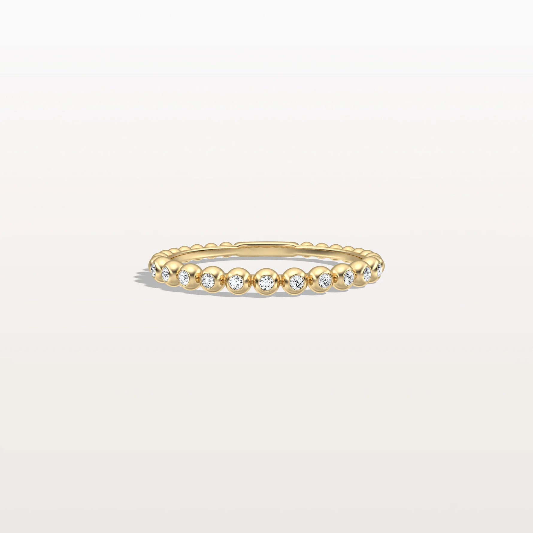 Half Eternity Lab Grown Diamond Ring In 14K Solid Gold/Platinum - Rings