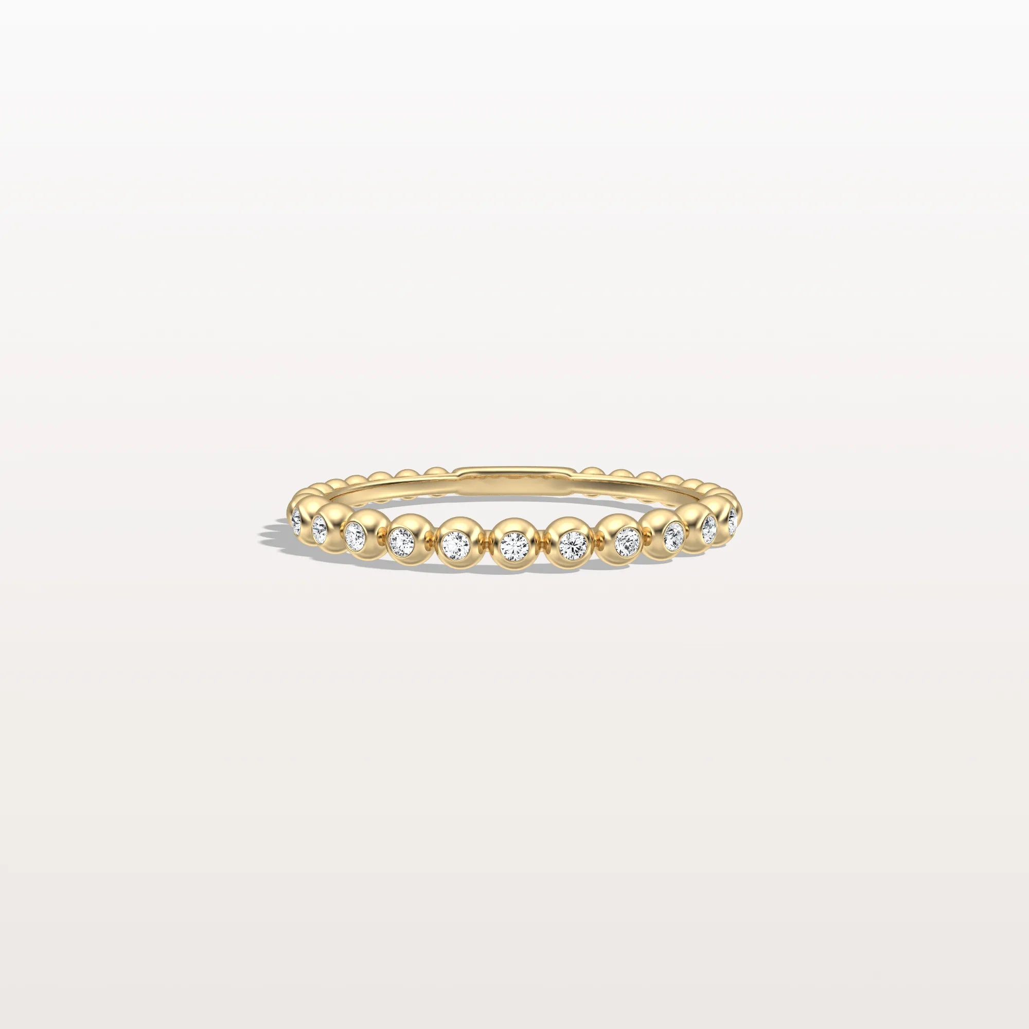 Half Eternity Lab Grown Diamond Ring In 14K Solid Gold/Platinum - Rings