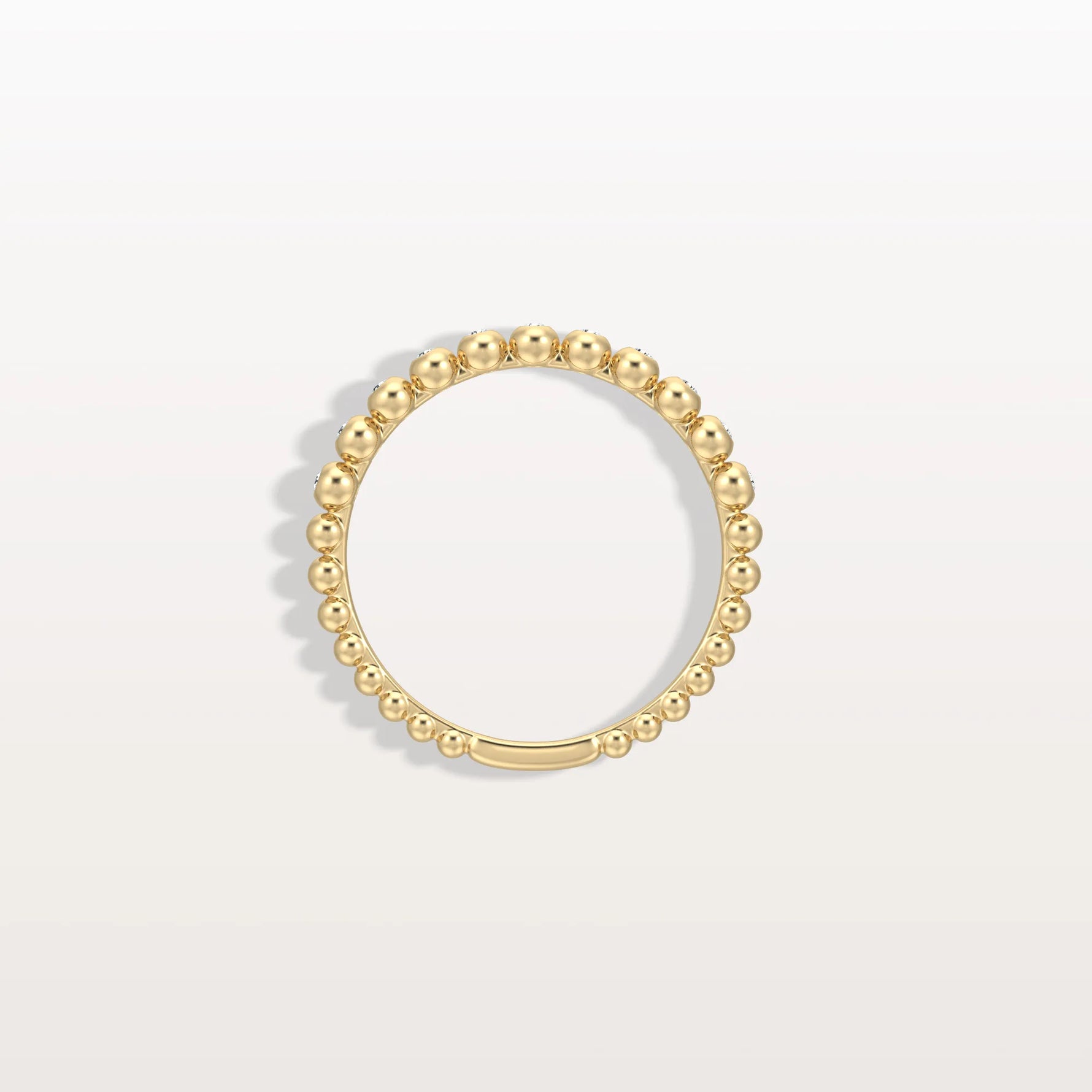 Half Eternity Lab Grown Diamond Ring In 14K Solid Gold/Platinum - Rings