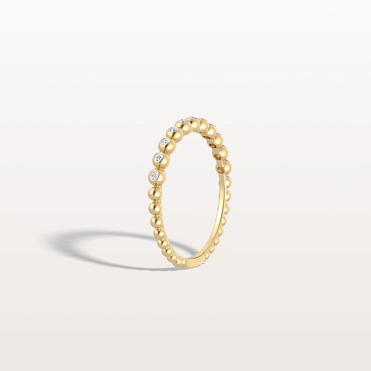 Half Eternity Lab Grown Diamond Ring In 14K Solid Gold/Platinum - Rings