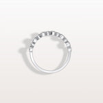 Lab Diamond Bubbles Bezel Seting Fashion Ring in 14K Solid Gold/Platinum - Rings