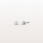 Bezel Set Lab Grown Diamond Studs in 14K Solid Gold - Earrings