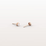 Bezel Set Lab Grown Diamond Studs in 14K Solid Gold - Earrings