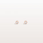 Bezel Set Lab Grown Diamond Studs in 14K Solid Gold - Earrings