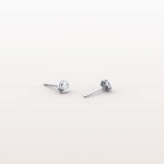 Bezel Set Lab Grown Diamond Studs in 14K Solid Gold - Earrings