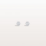 Lab Grown Diamond Hexagon Studs in 14K Solid Gold/Platinum - Earrings