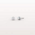 Lab Grown Diamond Hexagon Studs in 14K Solid Gold/Platinum - Earrings