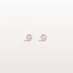 Lab Grown Diamond Hexagon Studs in 14K Solid Gold/Platinum - Earrings