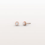Lab Grown Diamond Hexagon Studs in 14K Solid Gold/Platinum - Earrings