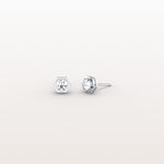 Hexagon Bezel Lab Grown Diamond Stud Earrings in 14K Yellow Gold - Earrings