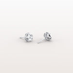 Bezel Lab Created Diamond 1CTW Stud Earrings in 14K Solid Gold - Earrings