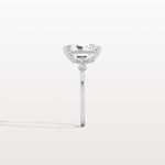 3CT Radiant Cut Lab Grown Diamond Three Stones Engagment Ring - Rings