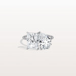 6CTW Lab Grown Diamond Toi Et Moi Engagement Ring In 14K Solid Gold/Platinum - Rings