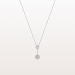 Lab Grown Diamond Double Hexagon Necklace in 14K Solid Gold/Platinum - Necklaces