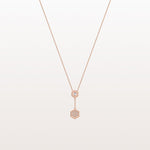 Lab Grown Diamond Double Hexagon Necklace in 14K Solid Gold/Platinum - Necklaces