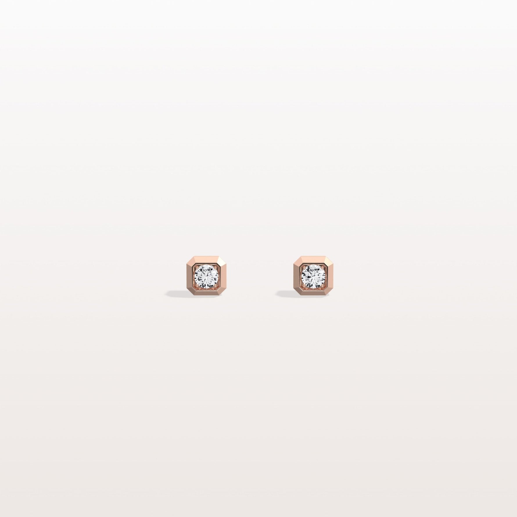 0.22CTW Lab Grown Diamond Octagon Shape Stud Earring - Earrings